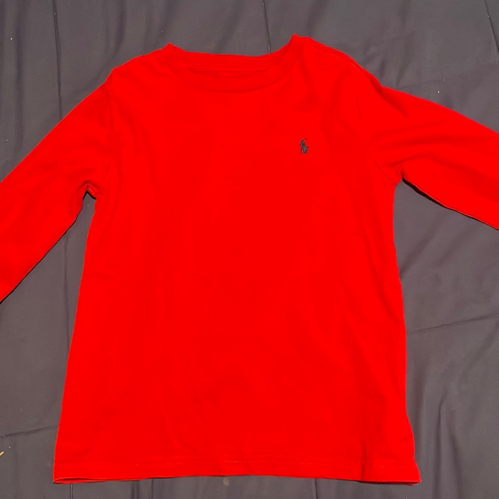 Red polo shirt